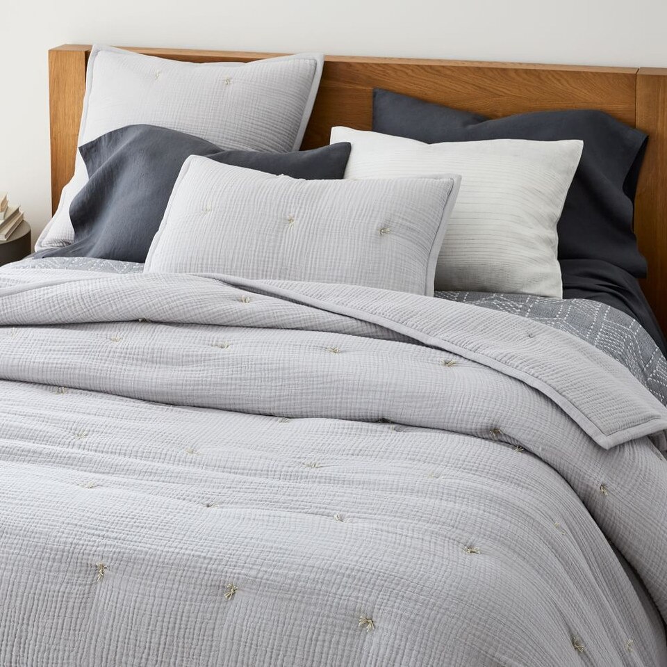 Dreamy Gauze Cotton Bedspread & Pillowcases west elm United Kingdom